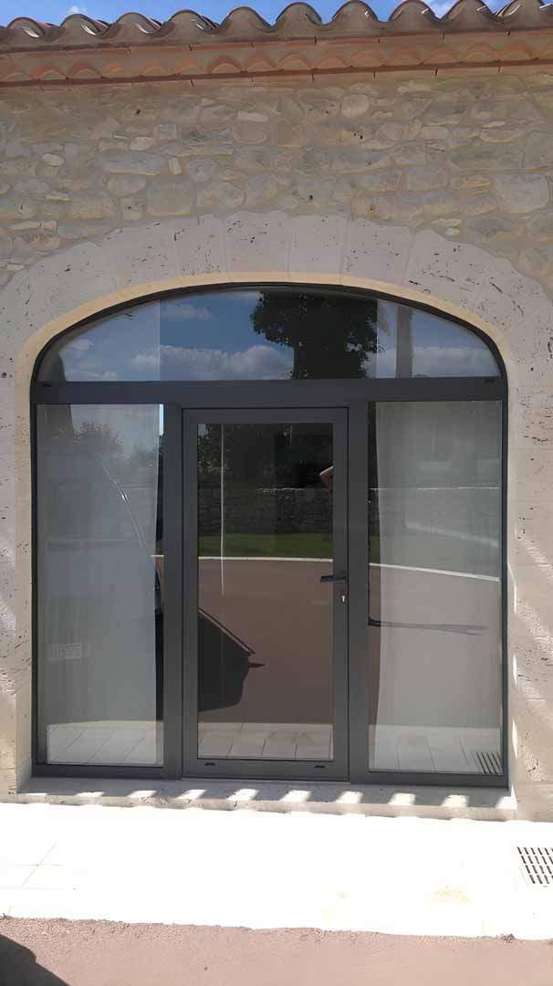 Portes d'entrée en aluminium Lot